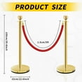 thumbnail image 4 of Gold Stanchions, Red Carpet Ropes and Poles, Stainless Steel Barriers for Party, Museums, Wedding, Easy Connect Assembly, 4 of 6