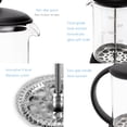 thumbnail image 6 of Easyworkz Eclipse French Press 27 oz Coffee Tea Maker with Borosilicate Glass,Black, 6 of 11