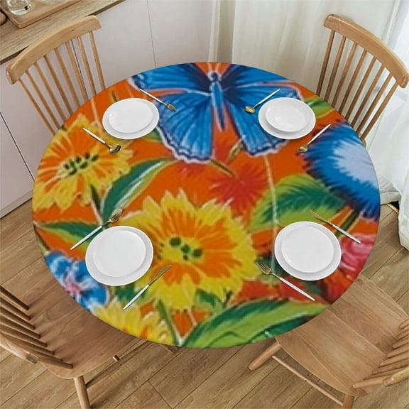 HAOXIT Mexican Oilcloth Tablecloth - Round Tablecloths | Outdoor Tablecloth | Round Tablecloth | Waterproof cover | Hules 31-35