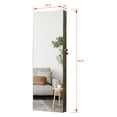 thumbnail image 7 of Jewelry Armoire Cabinet Organizer for Makeup over The Door Mirror with Jewelry Box Lockable Storage Full Length Mirror Rustic Brown, 7 of 7