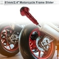thumbnail image 2 of Unique Bargains 0.63" Motorcycle Slider Frame Aluminum Alloy Plastic Wheel Fairing Protection Crash Pad Protector Guard 2.4" 5.87"  Red 1 Pcs, 2 of 7