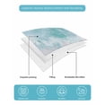 thumbnail image 5 of Quilts Twin Size, Pink Turquoise Ombre Soft Comforter Bedding Set for Bed, Abstract Beach Waves Gradient Lightweight Quilted Bedspread with Pillow Cover(2 Pieces) for All Season, 68x86 Inch, 5 of 6