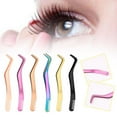 thumbnail image 4 of Eyelash Tweezers Stainless Steel Fan Lash Eyebrow Tweezer Comb tool Makeup B6Q0, 4 of 6