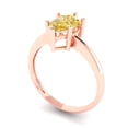 thumbnail image 2 of 1.5 ctw Solitaire Anniversary Ring for Women | Pear Cut Natural Citrine | Hyperallergenic Solid 18K Rose Gold, 2 of 5