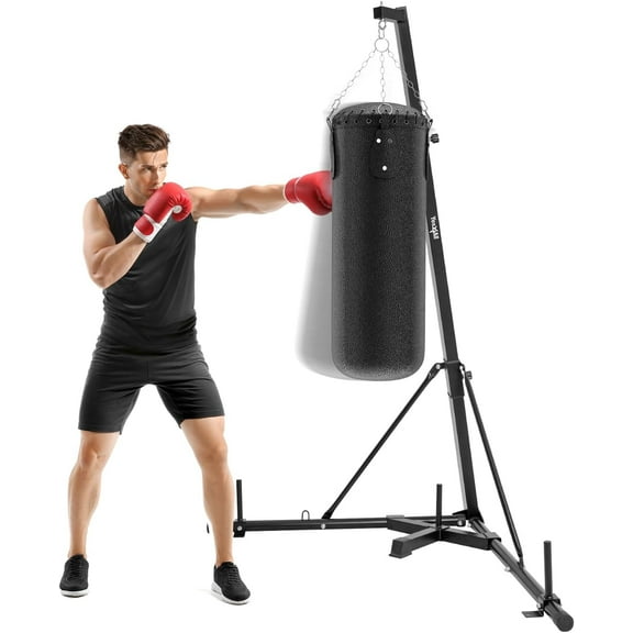 Yes4All Boxing Speed Punching Bag Stands Adjustable Punching Bag Stand, 150lbs Capacity, Black