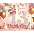 thumbnail image 4 of Yatrandify Decorative Design Happy Birthday Banner Glitter Number Birthday Party Banner for Teenage Celebration Indoor Decoration, 4 of 7