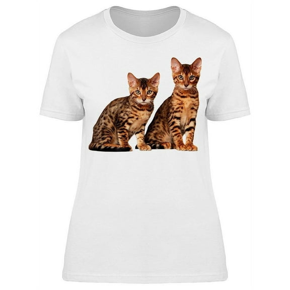 Beautiful Pair Of Bengal Kittens T-Shirt Women -Image by Shutterstock, Female x-Large