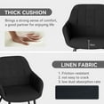 thumbnail image 4 of Hawsaiy Ergonomic Dining Chairs Set of 6 with Metal Legs for Kitchen,Dining Room,or Living Room,Black, 4 of 8