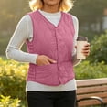 thumbnail image 2 of Purcolt Womens Quilted Padded Puffer Vest Lightweight Casual Collarless Sleeveless Snap Button Front Jackets with Pockets, 2 of 9