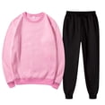 thumbnail image 2 of Gkeoshab Fall Sweaters for Women Tracksuit Sweatsuit Sweatshirt and Sweatpant for Women Men 2 Piece Sets Pullover Sweater Pink M, 2 of 9