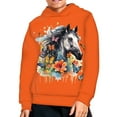 thumbnail image 5 of DISNIMO Horse Flower Hoodies for Kids Size 6-7 Pullover Sweatshirt with Hoodie for Boys Girls Butterfly Hoodies Pullover Hooded with Pocket Sweatshirts Children Girl Clothing Fall Hoodies, 5 of 7