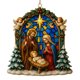 thumbnail image 1 of Uuiauoio Nativity Scene Christmas Ornament with Wreath Holy Family Decor, Festive Holiday Tree Decoration for Christmas Celebrations, Meaningful Keepsake Gift for Holiday Traditions, 1 of 6