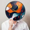 thumbnail image 6 of Yayeee Wall Clock Battery Operated 11.9" Silent Quartz Non-Ticking for Living Room Decor, Green Abstract Wavy, 6 of 8