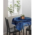 thumbnail image 4 of Navy Blue Marble Suqare Tablecloth - 54 x 54 Inch, Contemporary Ink Painting Abstract Waterproof & StainResistant Tablecloth, Washable Oil-proof Table Cover for Dining/Party/Wedding/Camping/Buffet, 4 of 9