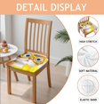 thumbnail image 2 of Cat with Glasses and Sunflower Seat Covers for Dining Room Chairs Set Of 4,Stretch Printed Washable Chair Seat Cover with Elastic Ties and Button,Removable Waterproof Couch Cushion Covers, 2 of 6