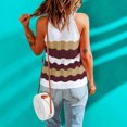 thumbnail image 4 of Women's Sleeveless Knitted Sweater Tank Tops Colorblock Round Neck Soft Comfy T Shirts Tanks Blouses for Women, 4 of 6