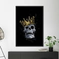 thumbnail image 4 of Trendy Printed, Black and Gold Canvas Decor, Modern Canvas Gift, Skull King, Skull Canvas Decor, Skull King 3D Canvas, Abstract 3D Canvas, Canvas Wall Decor - Rolled Canvas, 4 of 6