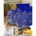 thumbnail image 4 of Blue Botanical Sofa Covers for 3 Cushion Couch, Washable Sectional & L Shape Couch Covers for Dogs/Cats/Kids, Farmhouse Spring Summer Flower Non Slip Sofa Slipcover Futon Cover 71''x150'', 4 of 8