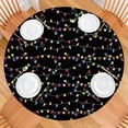 thumbnail image 2 of Multicolor Christmas Light Pattern Round Fitted Tablecloth with Elastic Edge,Dining Table Cover Waterproof,Outdoor Round Tablecloth for Camping,Dining,Indoor and Outdoor, 2 of 7