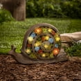 thumbnail image 2 of Gerson 16.6" Solar Lighted Resin Garden Snail with Succulent Details, 2 of 2