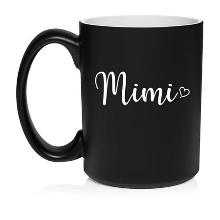

Mimi With Heart Ceramic Coffee Mug Tea Cup Gift (15oz Matte Black)
