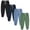 Black, Navy Blue, Haze Blue, Pine Green, variant on Resinta 4 Pack Boys Fleece Jogger Sweatpants with Pocket Drawstring Soft Youth Active Athletic Jogger Pants for 5-16 Years