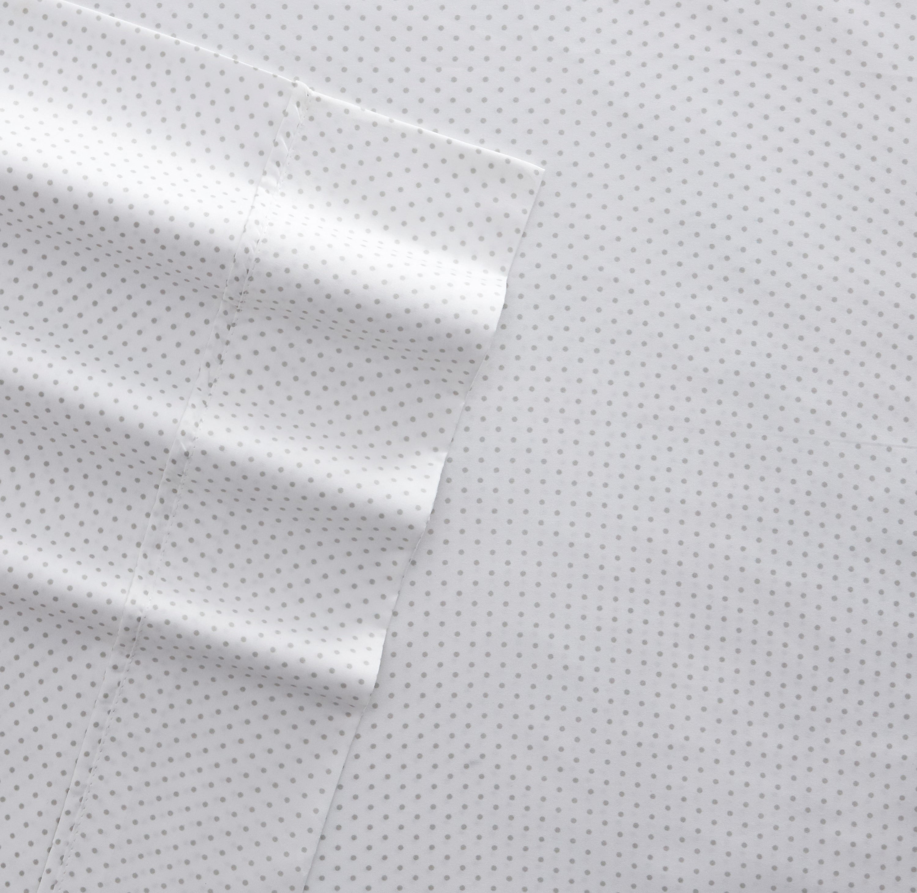 Noble Linens 4 Piece Pattern Microfiber Bed Sheets Set, Light Gray Stippled, Twin