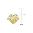 thumbnail image 3 of 1/8 Carat (Ctw) Diamond Lattice Heart Ring in Yellow Sterling Silver, 3 of 6