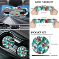 thumbnail image 6 of Yuyamidu Hibiscus Car Seat Cover Full Set of 16 Piece Steering Wheel Cover Palm Leaves Seat Belt Covers Sunshade Handbrake Gear Shift Knob Cover Rear View Mirror Cover Coasters Key Chain, 6 of 7