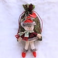 thumbnail image 3 of Bolsas con cordón de Navidad Regalos Caramelo Fruta 3D Papá Noel Muñeco de nieve Elk Bolsillo Bolso de fieltro Bolsa de encaje para envolver Kits de decoración para fiestas Muñeco de nieve Yuarrent HA069979-02B, 3 of 6
