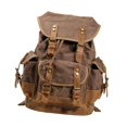 thumbnail image 1 of Mochila de lona resistente al desgaste para exteriores, mochila informal de gran capacidad para adultos, mochila de viaje para escalada de montaña Café, 1 of 8