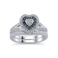 thumbnail image 2 of Forever Bride 3/8Ct T.W. Diamond Bridal Set, Sterling Silver, Size 5-10, 2 of 2