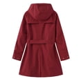thumbnail image 6 of Ihhxva Windbreaker Jacket for Women Hooded Trench Coat with Pockets Adjustable Waist Women's Longline Lightweight Waterproof Casual Spring Outerwear S-3XL, 6 of 7