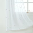 thumbnail image 6 of Anjee 2 Panels Rod Pocket Voile Sheer Curtains, White Polyester Semi Window Drapes with Printed Patterns, 52" x 45", 6 of 9