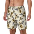 thumbnail image 2 of Balery Flying Bees1 Mens Swim Trunks Swim Shorts for Men Quick Dry Inseam Beach Shorts with Compression Liner Pocket-3X-Large, 2 of 9