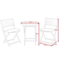 thumbnail image 3 of Set de Bistró Plegable Costway 3 Piezas Mesa y 2 Sillas Rojo, 3 of 7