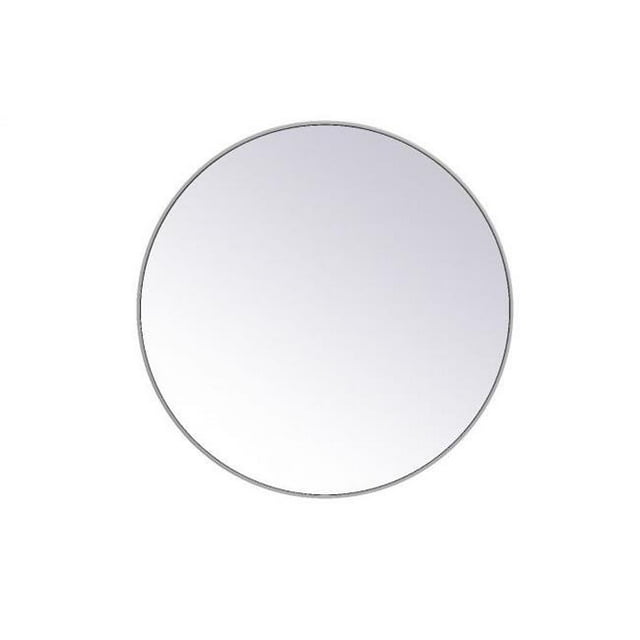Elegant Decor MR4839GR 39 in. Metal Frame Round Mirror, Grey