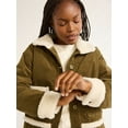 thumbnail image 4 of Free Assembly Women's and Women's Plus Corduroy Jacket with Faux Shearling Trim, Sizes XS-4X, 4 of 5