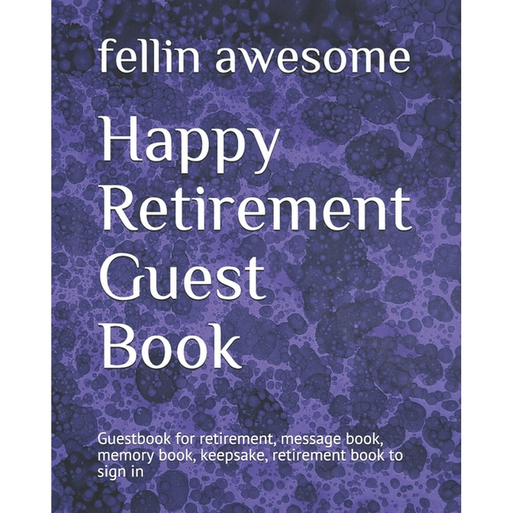 Happy Retirement Guest Book Guestbook for retirement, message book