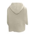 thumbnail image 3 of IROINNID Women's Short Cardigan Jacket Solid Color Long Sleeve Cardigan Autumn Casual Coat Top, Beige, 3 of 4
