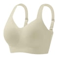 thumbnail image 4 of Dxzfnsa Plus Size Push Up Supportive Wireless Bras Comfort Soft No Underwire Seamless Full Coverage Comfort Bra for Women (Beige,M), 4 of 6