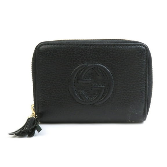 Pre-Owned Gucci Soho Leather Wallet/Coin Case, Black, Men's/Women's, 598209 h31585a (Good)
