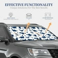 thumbnail image 4 of Kll Collection Of Cute Cartoon Dinosaurs Blue Silhouette Pattern Windshield Sun Shade 2-Piece Foldable Car Front Window Sunshade For Most Sedans Suv Truck- Large, 4 of 7