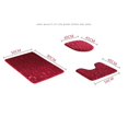 thumbnail image 3 of Juego de 3 alfombrillas de baño antideslizantes con soporte, de espuma viscoelástica transpirable, cómodas, suaves y absorbentes de agua, alfombrillas de baño antideslizantes (juego de 3, color gris), 3 of 4