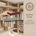 thumbnail image 4 of Unique Bargains Space Saving Wood Hat Hangers With 12 Hooks Dark Brown, 4 of 6