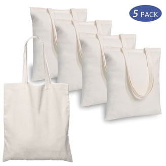   Cotton 5パック Mサイズ DALIX, Extra Large Cotton Canvas Shopping Tote, 22