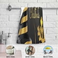 thumbnail image 4 of Merry Christmas Tree Hand Towels 2 PCS, Golden Black Kitchen Towel Ultra Soft and Highly Absorbent,Decorative Fingertip Face Towel for Bathroom Hotel, 28.3"x14.4", 4 of 5