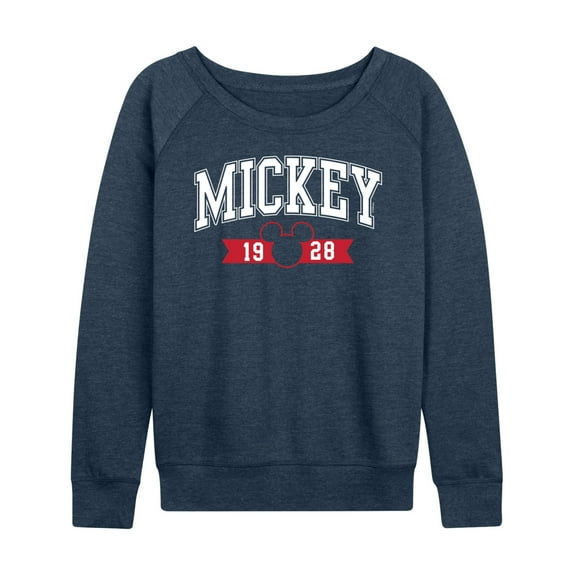 Mickey & Friends - Mickey 1928 Collegiate - Women's Lightweight French Terry Long Sleeve Shirt