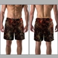 thumbnail image 3 of luoweisi Men's Beach Shorts Quick Dry Swim Trunks with Mesh Lining Halloween Spider Web L, 3 of 5