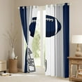 thumbnail image 3 of Castle Fairy Boys American Football Curtains Pack of 2 (42x84 Each),Sport Theme Curtains Blackout,Blue Grey Bedroom Curtains,Microfiber Bedroom Decor, 3 of 6
